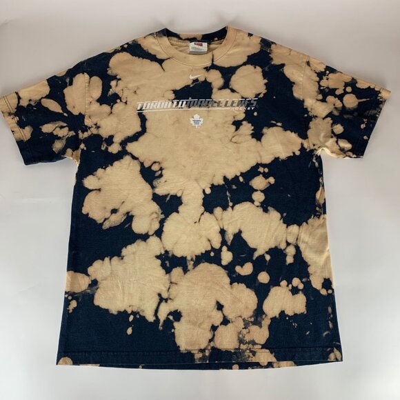 Toronto Maple Leafs NHL Vintage Nike Tie Dye Crewneck Shirt Mens Large - Picture 1 of 4